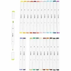 Creativ Company Feutres à Alcool Double Pointe - Couleurs Extra - 24 Pcs