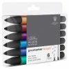 Winsor Et Newton Feutres à Alcool Promarker Brush - Tons Riches - 6 Pcs