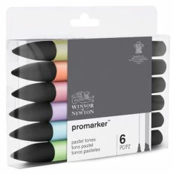 Winsor Et Newton Feutres à Alcool Promarker - Tons Pastel - 6 Pcs