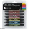 Feutres à Alcool ProMarker - Tons Vifs - 6 Pcs