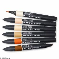 Winsor Et Newton Feutres à Alcool PromarkerBrush - Tons De Peau - 6 Pcs
