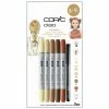Feutres Copic Ciao - Teintes Cheveux 1 - 5 Feutres + 1 Multiliner -creavea shop feutres copic ciao teintes cheveux 1 5 feutres 1 multiliner p