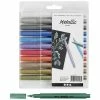 Creativ Company Feutres Métalliques - Couleurs Assorties - 12 Pcs