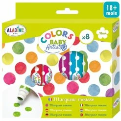 Aladine Feutres Mousse - Colors Baby Artist - 8 Pcs