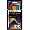 Stabilo Feutres Pinceau "Pen 68 Brush" Arty Edition - Par 12 -creavea shop feutres pinceau pen 68 brush arty edition par 12 p