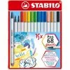 Stabilo Feutres Pinceau "Pen 68 Brush" - Etui Métal De 15 -creavea shop feutres pinceau pen 68 brush etui metal de 15 p