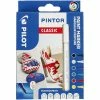 Pilot Feutres Pintor - Pointe Fine - Couleurs Classiques - 6 Pcs