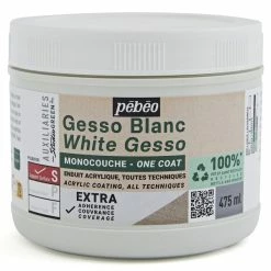 Pebeo Gesso Pébéo Studio Green - Blanc - Monocouche - 475 Ml