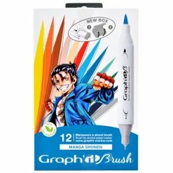 Graph'it Brush & Extra Fine - Manga Shonen - 12 Marqueurs