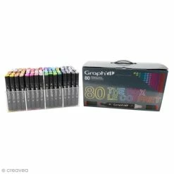 Graph'it Coffret Marqueurs à Alcool - 80 Marqueurs