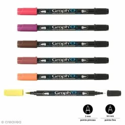 Graph'it Graph'O - Feutre Pinceau Double Pointe