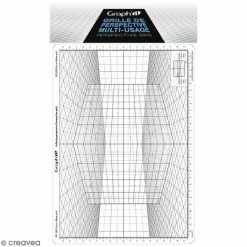 Grille De Perspective Graph'it - Cube Oblique - 28 X 19 Cm