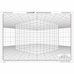 Grille De Perspective Graph'it - Cube Oblique - 28 X 19 Cm -creavea shop grille de perspective graphit cube oblique 28 x 19 cm p 3