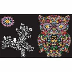 Hibou - Pochette A4 - 12 Feutres Inclus - 36 X 26 X 1,8 Cm - à Colorier Colorvelvet