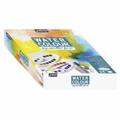 Pebeo Kit Aquarelle 24 Demi-godets Et Accessoires -creavea shop kit aquarelle 24 demi godets et accessoires p 3