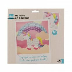 Ctop Kit Créatif - Ma Licorne En Boutons - Pour Enfant Dès 3 Ans