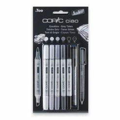 Copic Kit De Marqueurs Ciao 5+1, Couleurs Grises