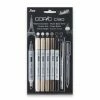 Copic Kit De Marqueurs Hobbymarker Ciao 5+1, Teintes Grises -creavea shop kit de marqueurs hobbymarker ciao 51 teintes grises p