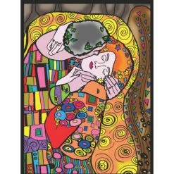 Klimt Kiss - 12 Feutres Inclus - 47 X 35 Cm - à Colorier Colorvelvet
