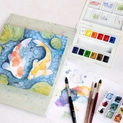 La Petite Aquarelle - 12X(1/2) Godets - Sennelier -creavea shop la petite aquarelle 12x12 godets sennelier p 3