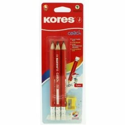 Lot De 3 Crayons Graphite + 1 Taille-crayon Gratuit - Mine HB - Kores