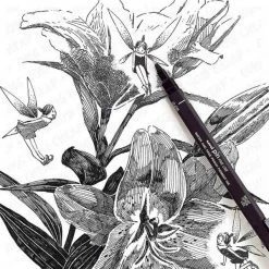 Lot De 3 Feutres De Dessin Uni Pin - Pointe Brush - Noir - Uni-ball -creavea shop lot de 3 feutres de dessin uni pin pointe brush noir uni ball p 4