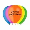 Dart Lot De 8 Ballons Joyeux Anniversaire Assortiment De Couleurs