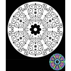 Mandala Blues- 12 Feutres Inclus - 32 X 32 Cm - à Colorier Colorvelvet