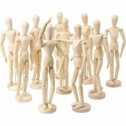 Creativ Company Mannequins Articulés En Bois - 29 Cm - 10 Pcs