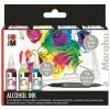 MARABU - Set Encre Permanente "Alcohol Ink", 20 Ml - FLEURS