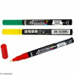Pebeo Marqueur à Huile 4Artist Marker - Pointe Ronde - 2 Mm - 10 Coloris