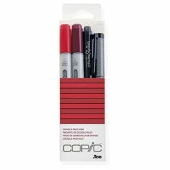 Copic Marqueur Ciao, Kit De 4 "Doodle Pack Red"