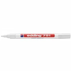Marqueur Peinture Brillante Edding 751 Blanc Pour Verre Métal Et Plastique 1-2mm