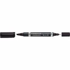 Marqueur Permanent Lumocolor 348B Double Pointe Noir Staedtler