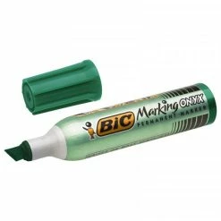Marqueur Permanent - Marking Onyx 1481 Pointe Biseau - Vert - Bic
