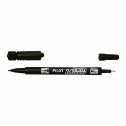 Marqueur Permanent Twin Marker Begreen Double Pointe Extra Fine Noir Pilot