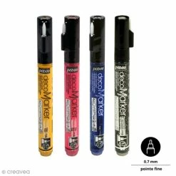 Pebeo Marqueurs Peinture Acrylique Acrylic Marker - Pointe Extra Fine 0,7 Mm