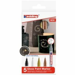Marqueurs Peinture Edding 780 Pointe Extra-fine - Métallique - 5 Pcs