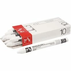 Creativ Company Néocolor 1, Ép. 8 Mm, L: 10 Cm, White (001), Couleur Primaire, 10Pièces