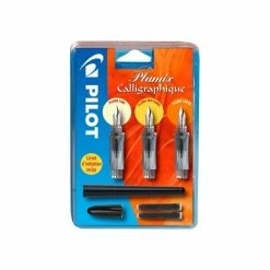 Pack De 3 Stylos à Plume Plumix Pilot Pour Calligraphie Pointe Moyenne Large Extra Large