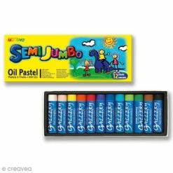 Mungyo Pastel à L'huile Jumbo 18 Mm - Mini Artist - 12 Pcs