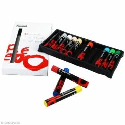 Pebeo Pastel Gras- Assortiment 12 Couleurs