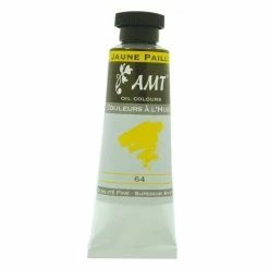 Peinture à L'huile Fine En Tube Jaune Paille 45ml - Amt