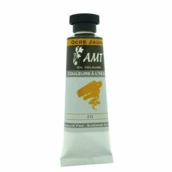 Peinture à L'huile Fine En Tube Ocre Jaune 45ml - Amt