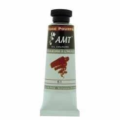 Peinture à L'huile Fine En Tube Rouge Pourpre 45ml - Amt