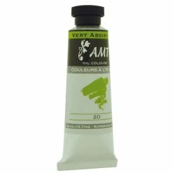 Peinture à L'huile Fine En Tube Vert Absinthe 45ml - Amt