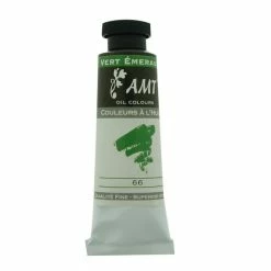 Peinture à L'huile Fine En Tube Vert émeraude 45ml - Amt