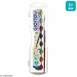 Peinture Aquarelle Pastille - Acquerelli Glitter GIOTTO - 8 Pcs