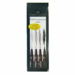 Faber-Castell Pochette 4 Feutres Pitt Sépia S/F/M/B