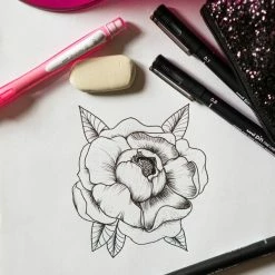 Uni Pochette Feutres D'écriture Et De Dessin - Pointes Calibrées Et Biseautées - Noir - 5 Pcs -creavea shop pochette feutres decriture et de dessin pointes calibrees et biseautees noir 5 pcs p 3